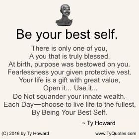 Ty Howard's Be Your Best Self Poem