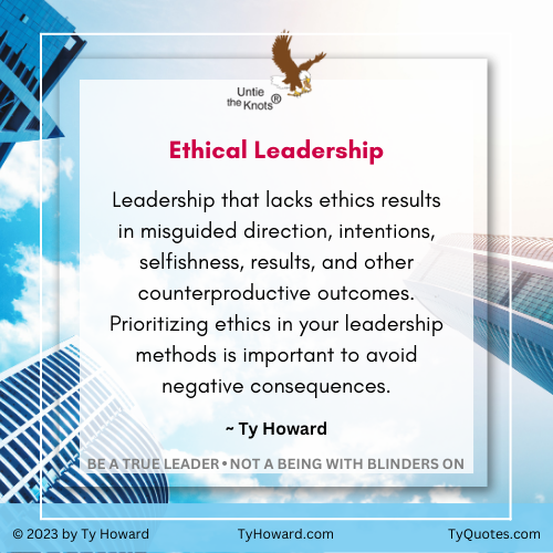 Ty Howard's Keynote and Training Programs on Ethics in Leadership